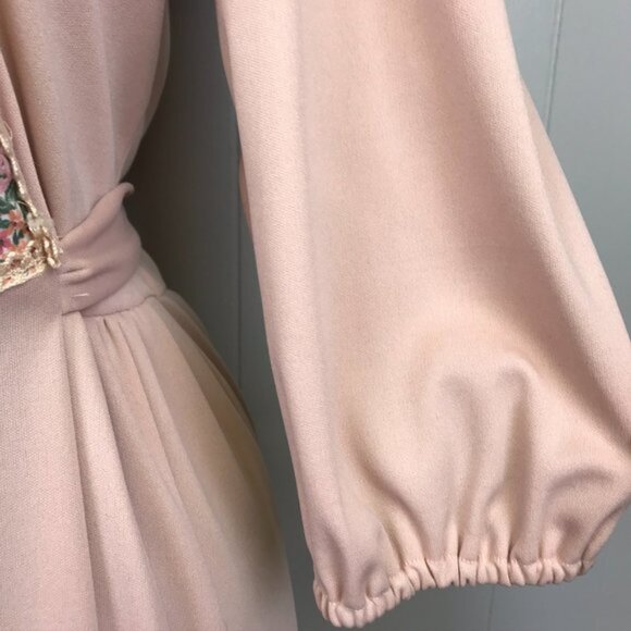 Vintage 70's Pink Prairie Dress Boho Cottagecore Granny Core - Picture 10 of 16
